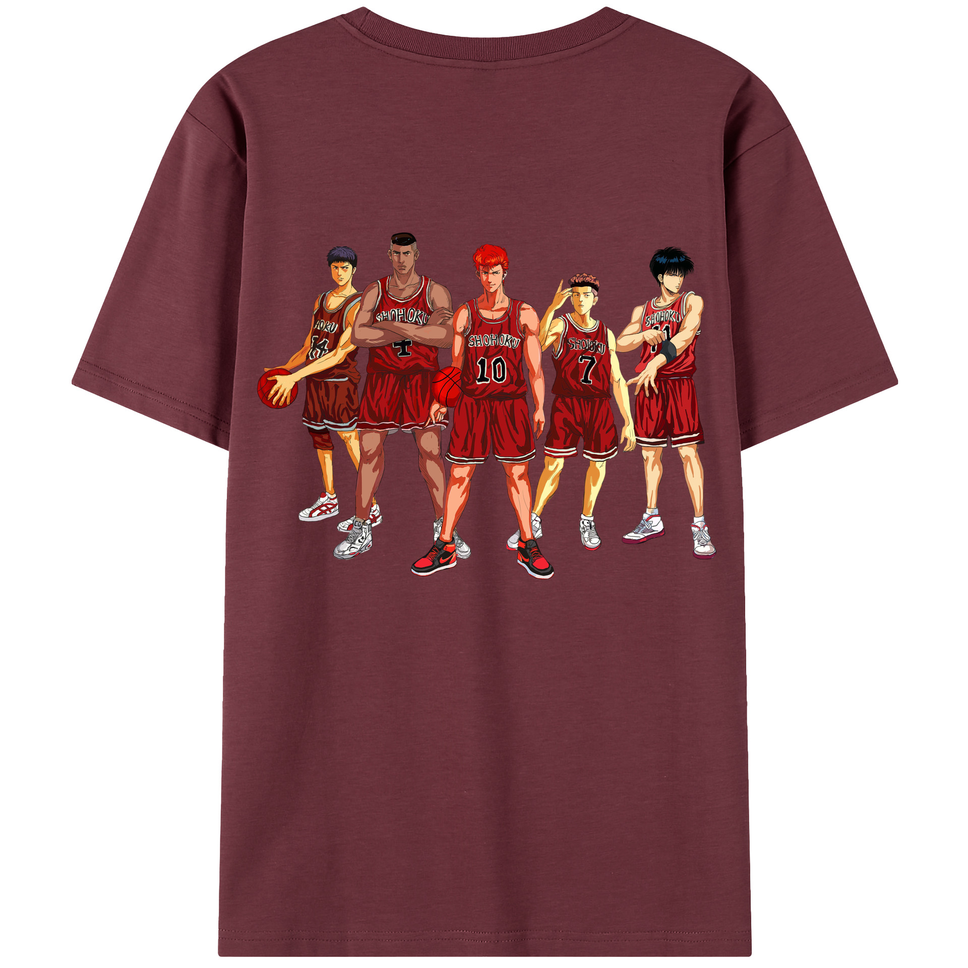 SLAM DUNK／スラムダンク 綿100％半袖Tシャツ（背面プリント）